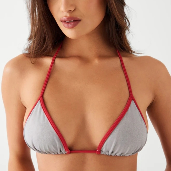 New!Frankies‎ Bikini Nick Triangle Halter Bikini Top - Picture 2 of 10